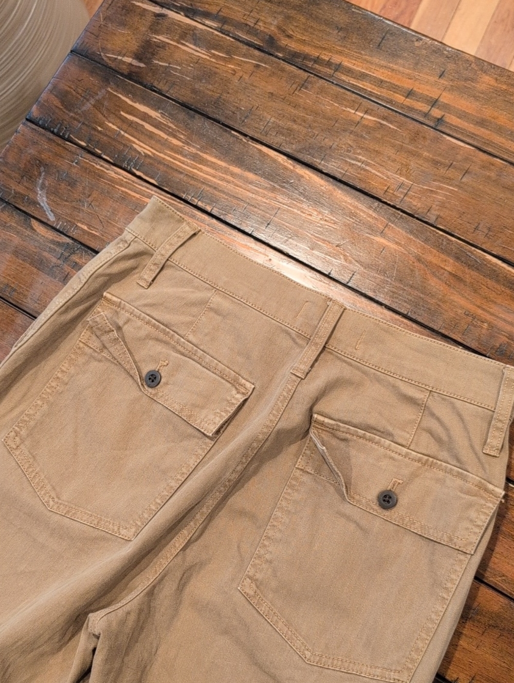 Madewell The Perfect Vintage Straight Workwear Pants Herringbone - Picture 10 of 11